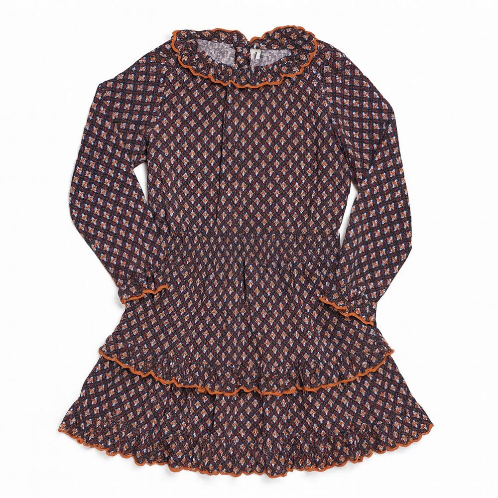 Hello Simone Ruffle Long Sleeve Shirt & Skirt Matching Set Size 6